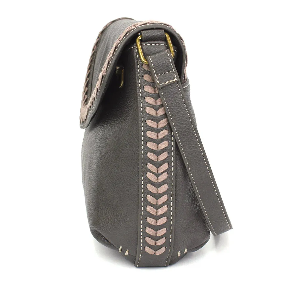 Chala Braided Boho Crossbody - Mini Keychain Dog (Ink)