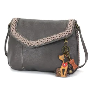 Chala Braided Boho Crossbody - Mini Keychain Dog (Ink)