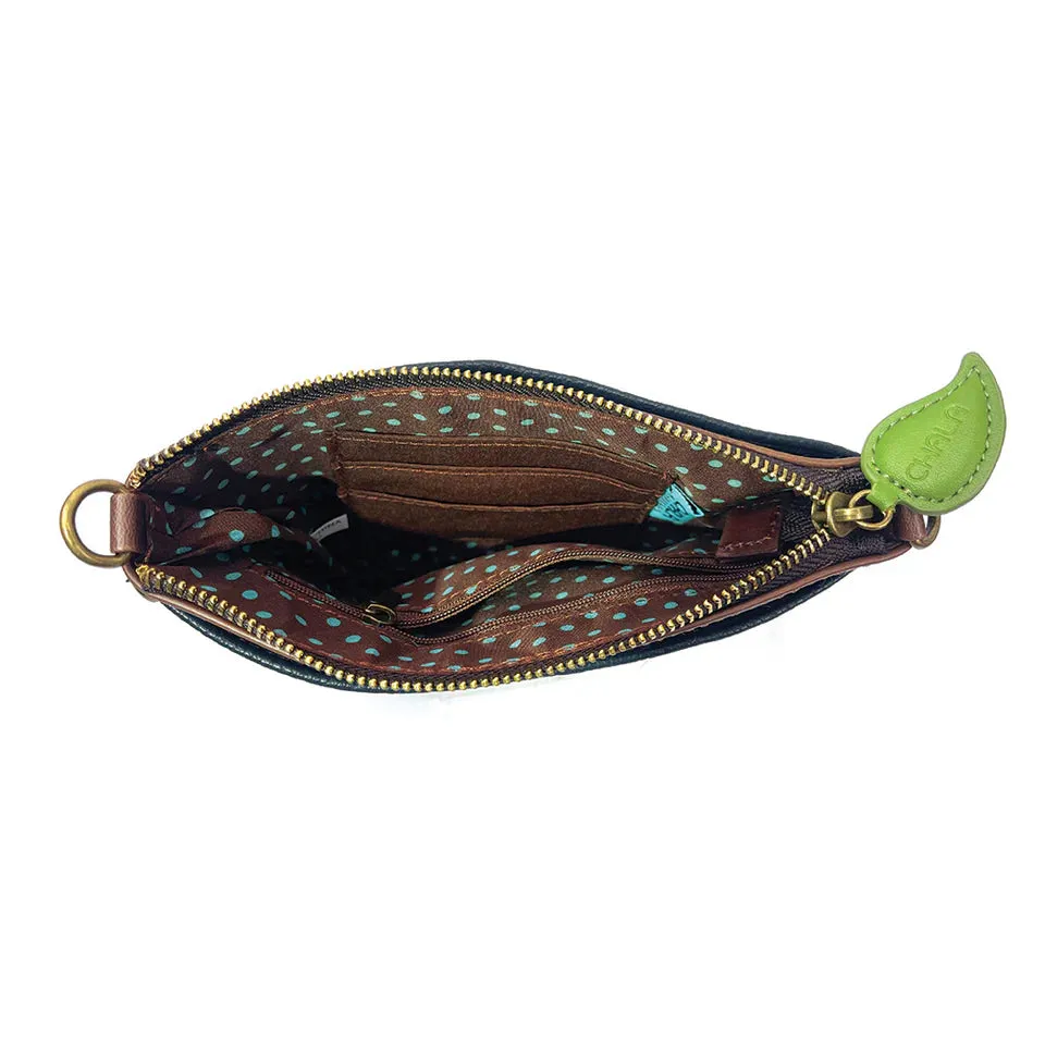 Chala Mini Crossbody - Teal Paw Print (Gray)