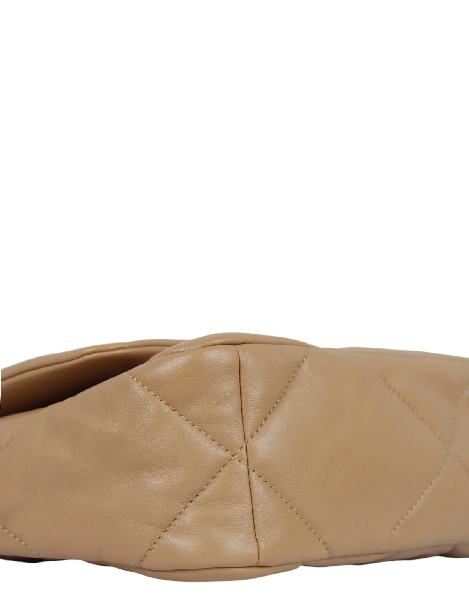 Chanel 2024 Dark Beige Lambskin Quilted Medium 19 Bag