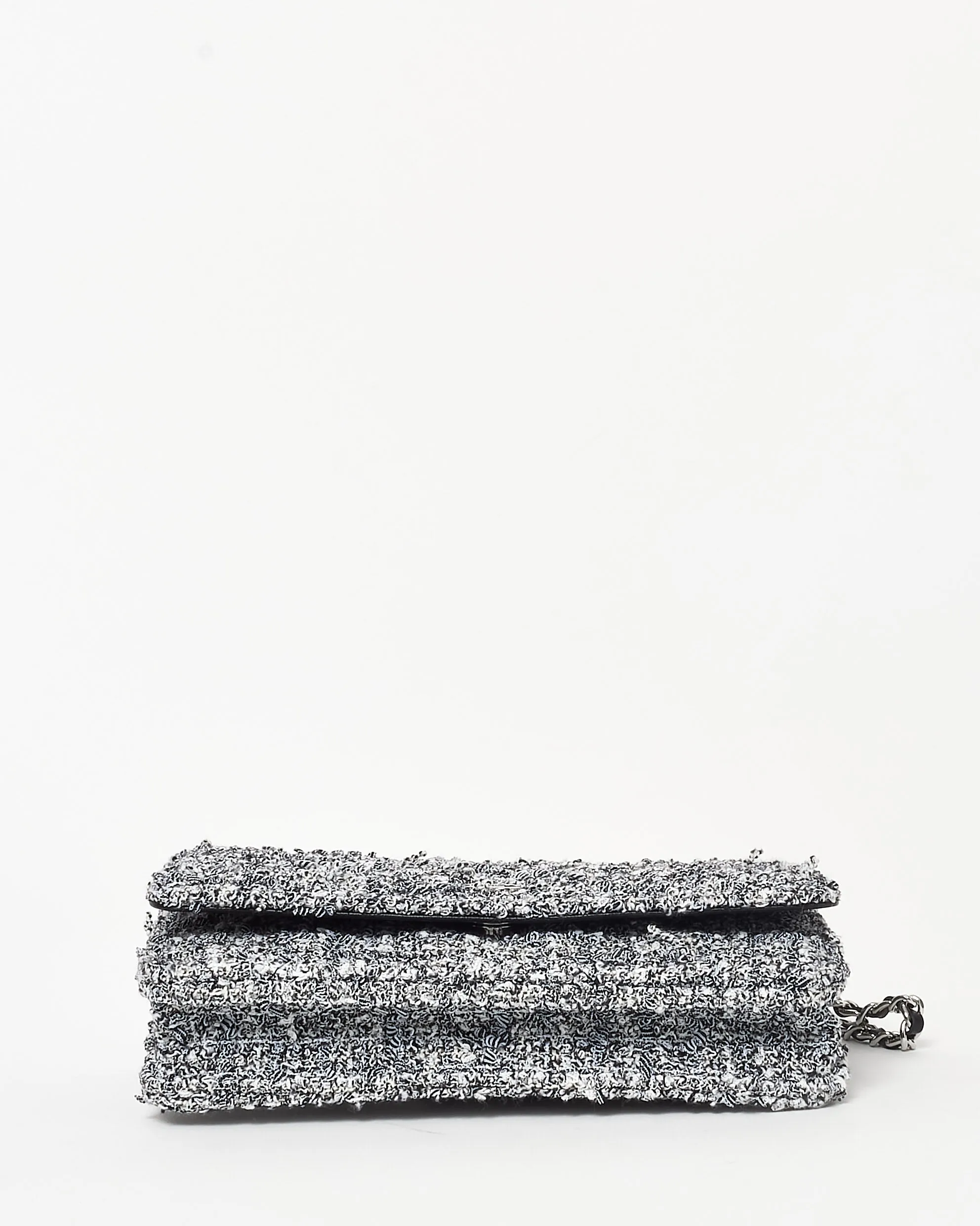 Chanel Black & White Tweed Wallet On Chain SHW