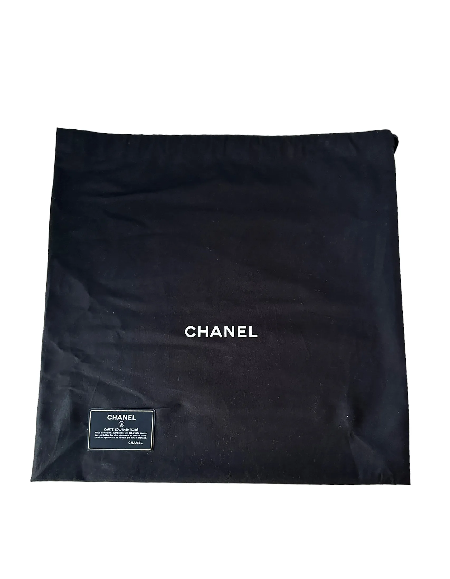 Chanel Black Caviar Leather Quilted CC Shopping Tote Bag