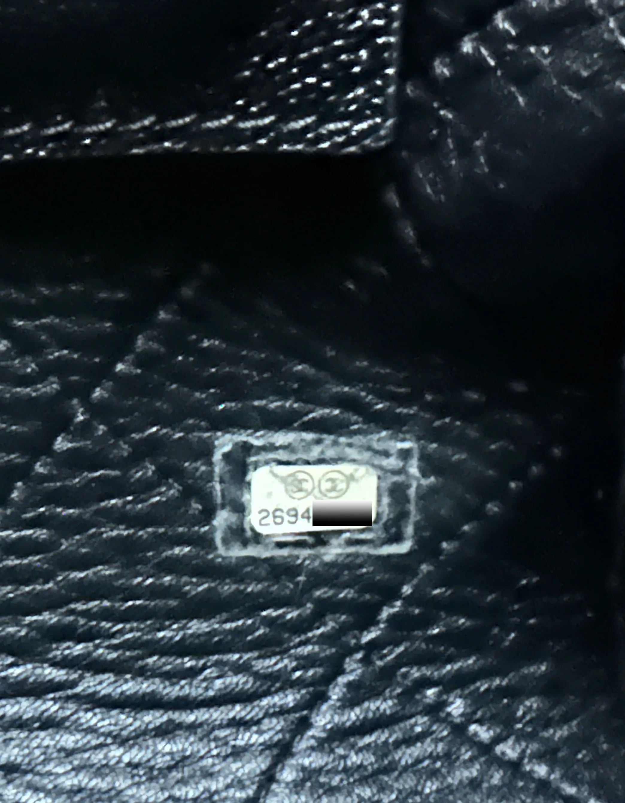 Chanel Black Caviar Leather Quilted CC Shopping Tote Bag