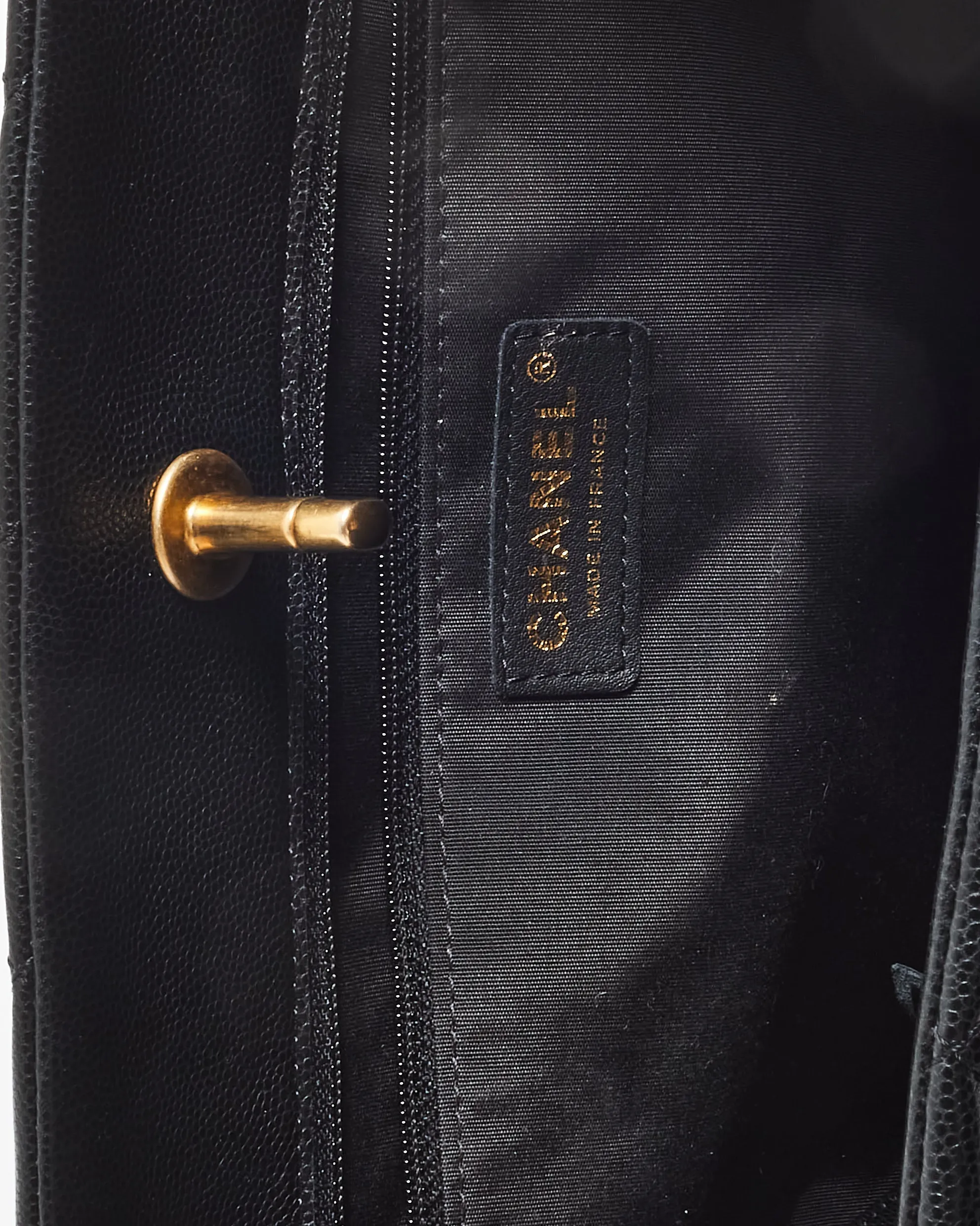 Chanel Black Caviar Leather Sweet Classic Shopping Tote Bag GHW