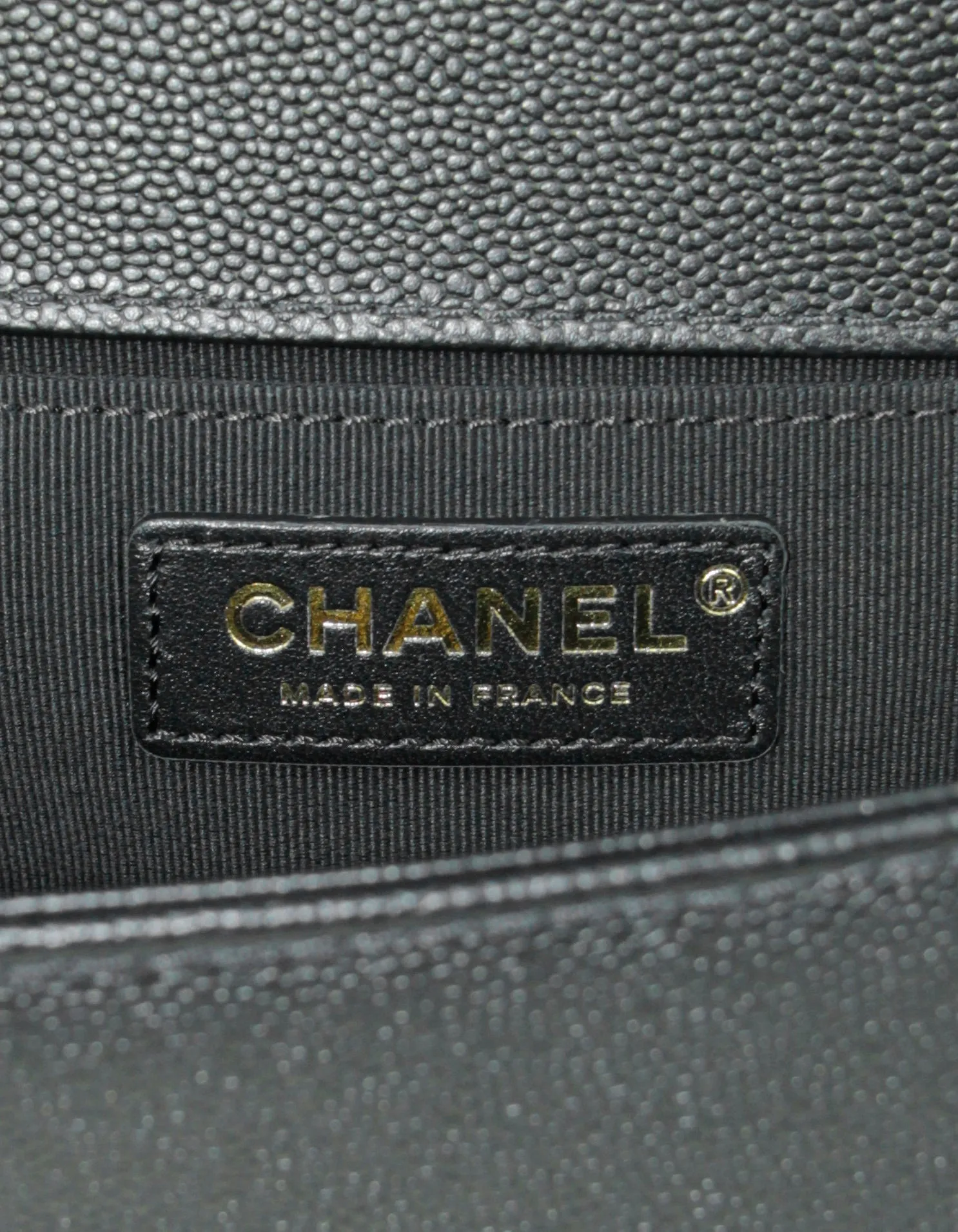 Chanel Black Caviar Quilted Medium Chain Through Boy Flap