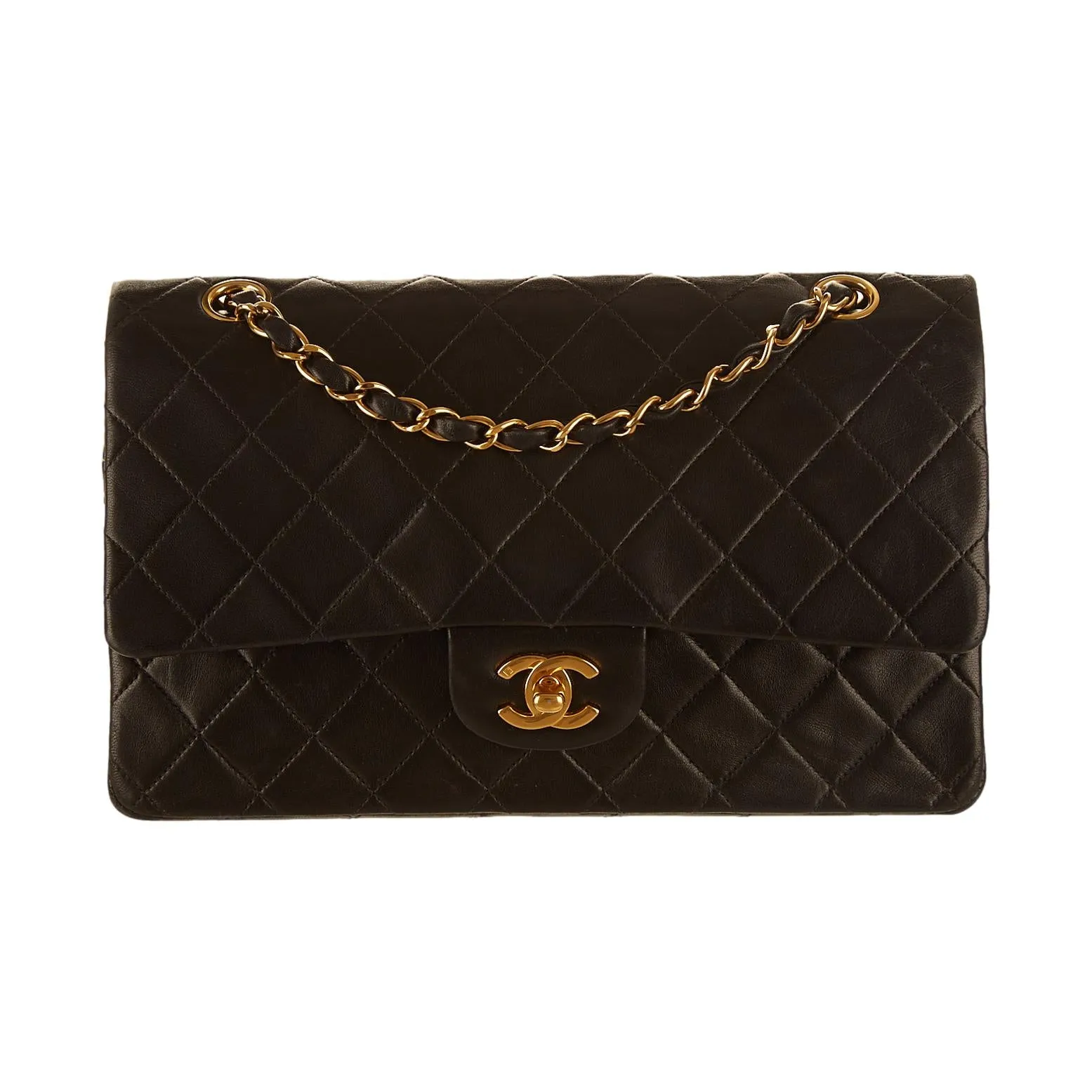 Chanel Black Quilted Double Flap Bag
