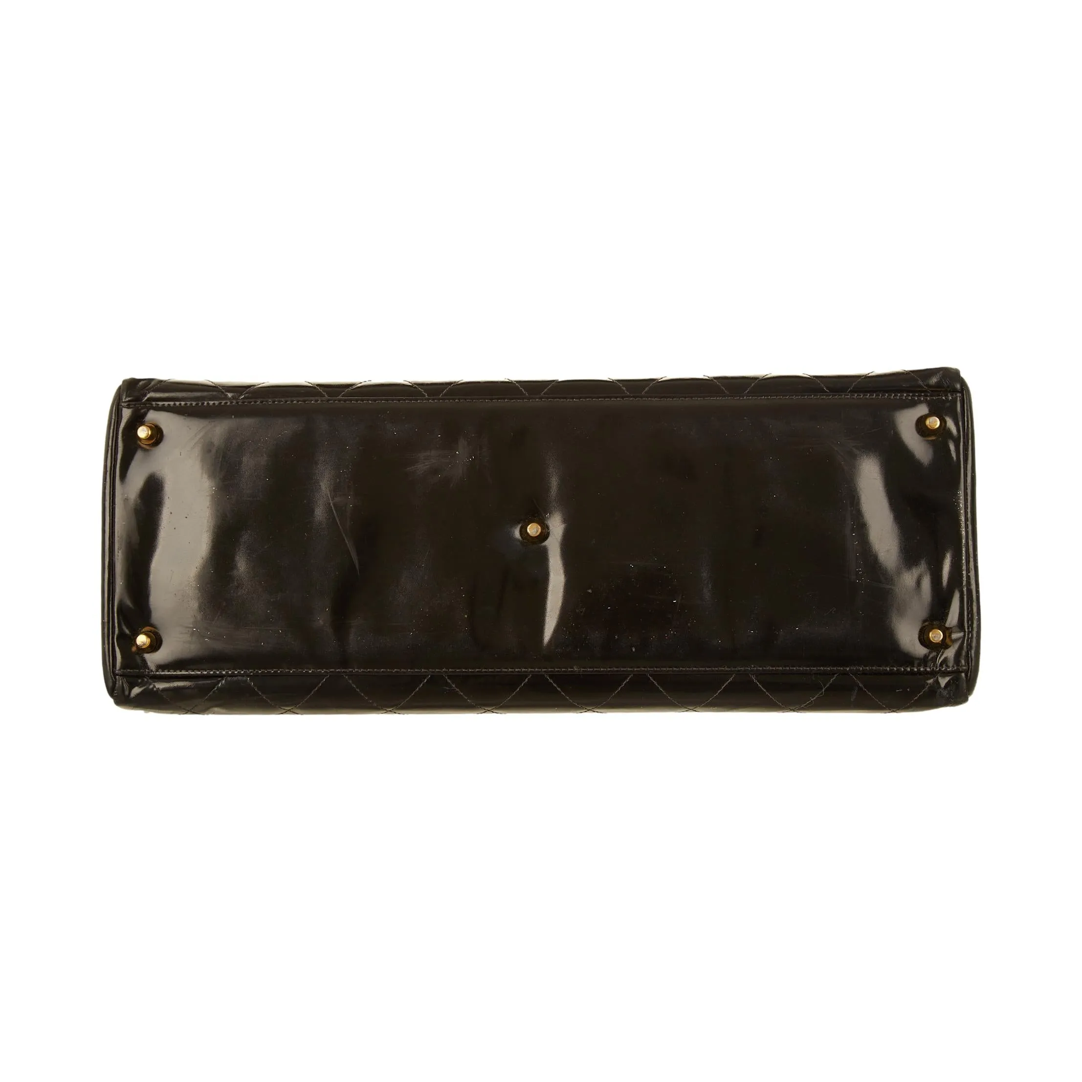 Chanel Black Quilted Logo Tote