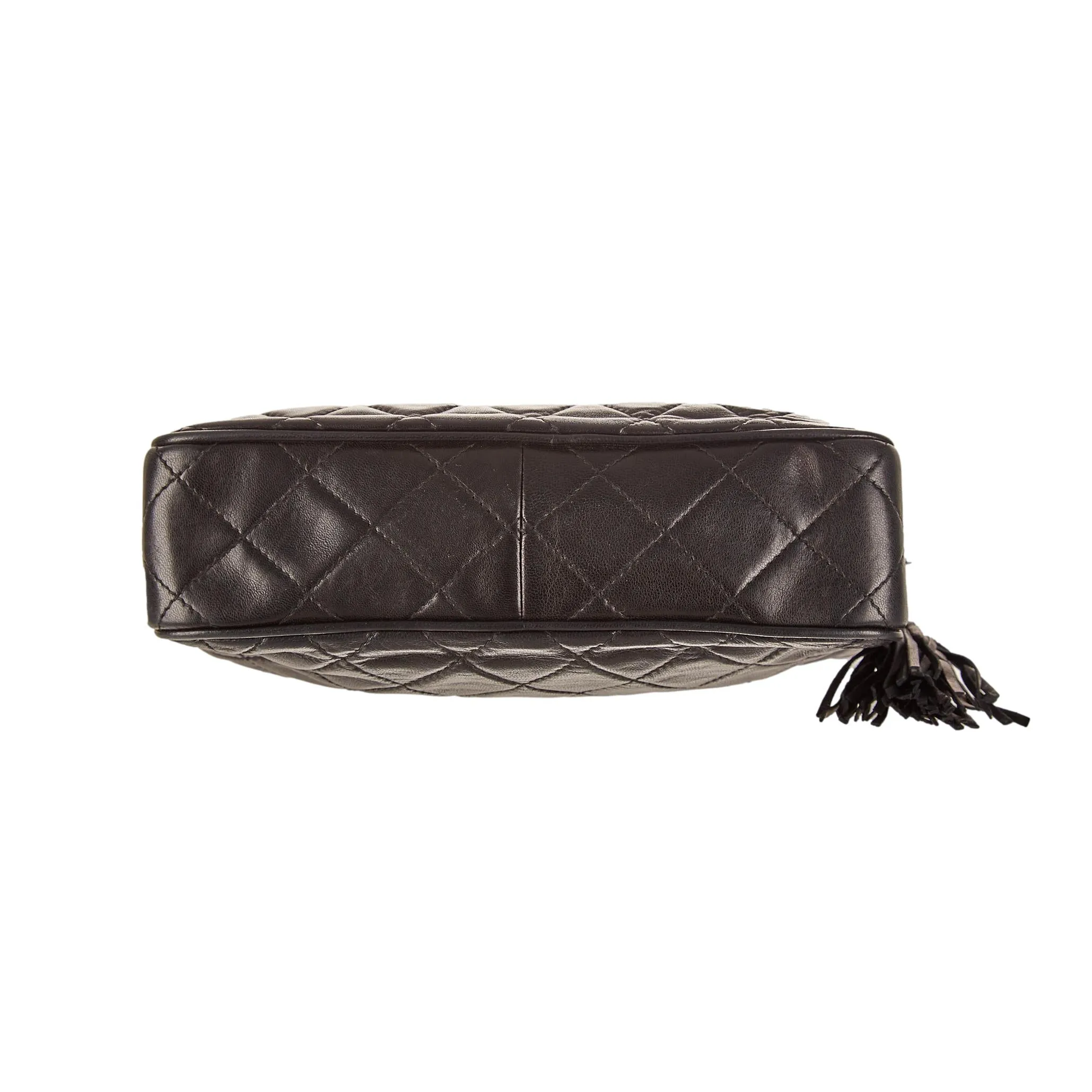 Chanel Black Quilted Tassel Shoulder Bag