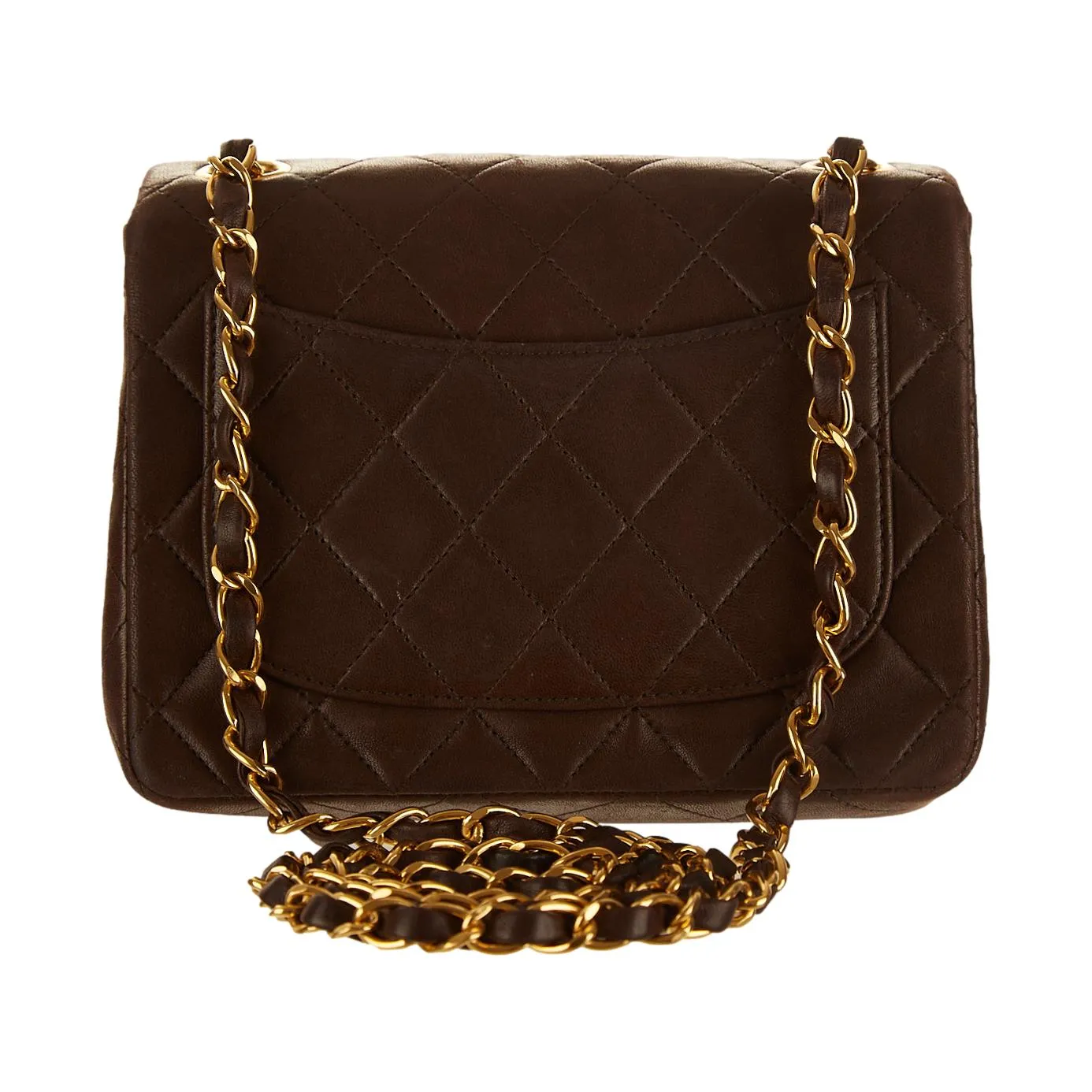 Chanel Brown Mini Square Flap Bag
