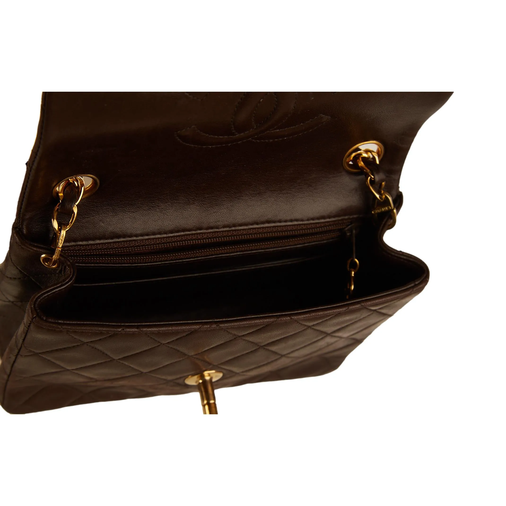 Chanel Brown Mini Square Flap Bag