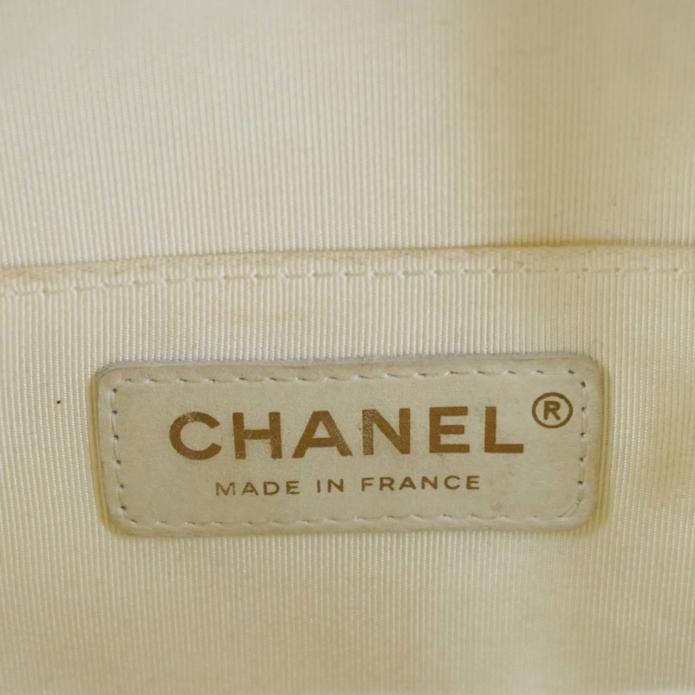 CHANEL CC Day Small Caviar Quilted Leather Backpack White
