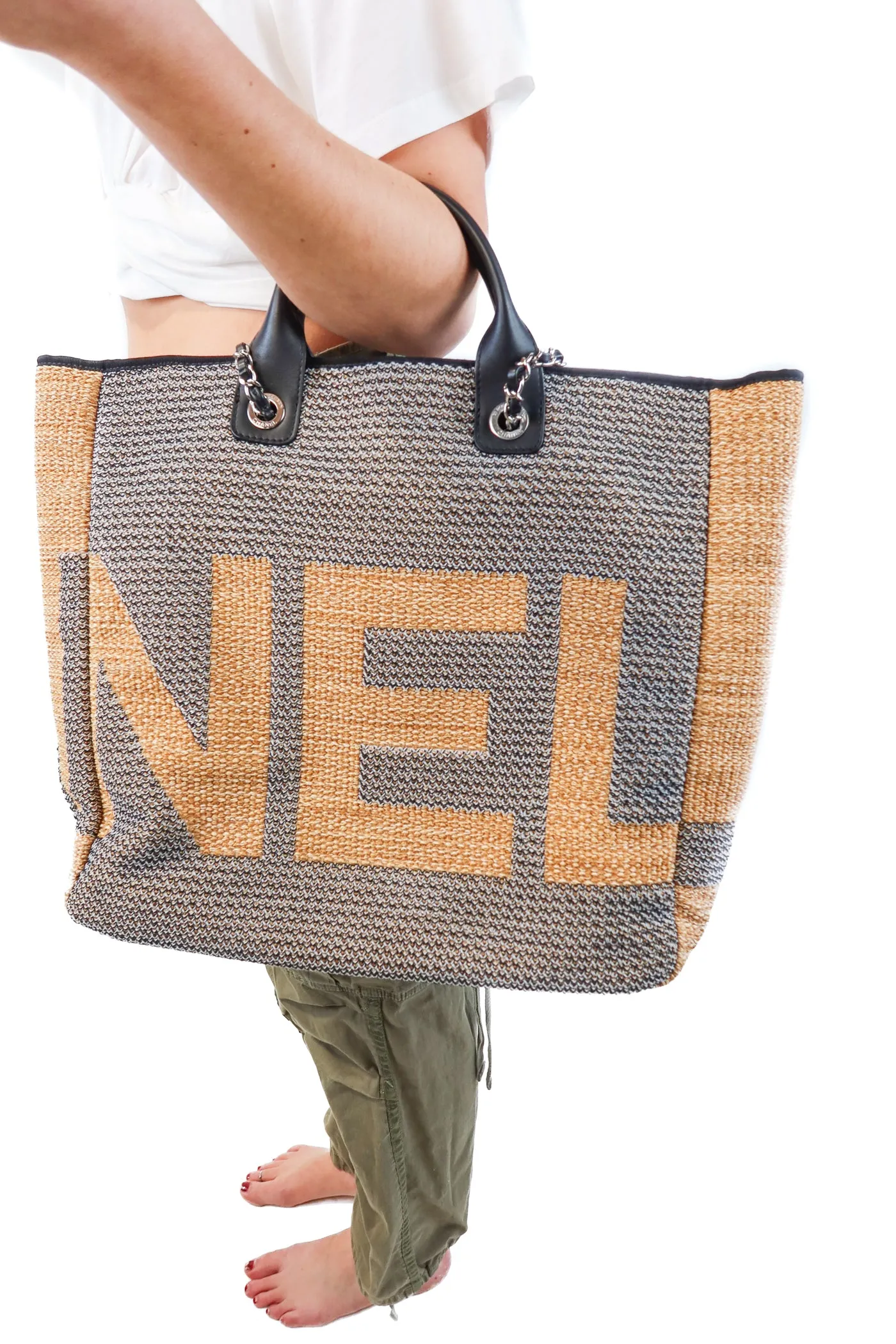 Chanel Deauville Canvas Tote (retail $3,800)