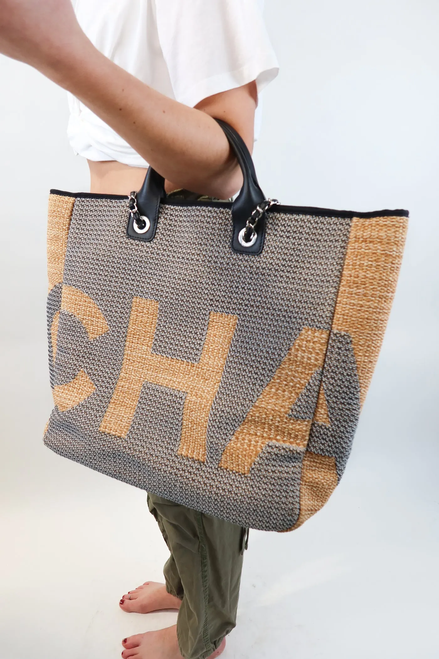 Chanel Deauville Canvas Tote (retail $3,800)
