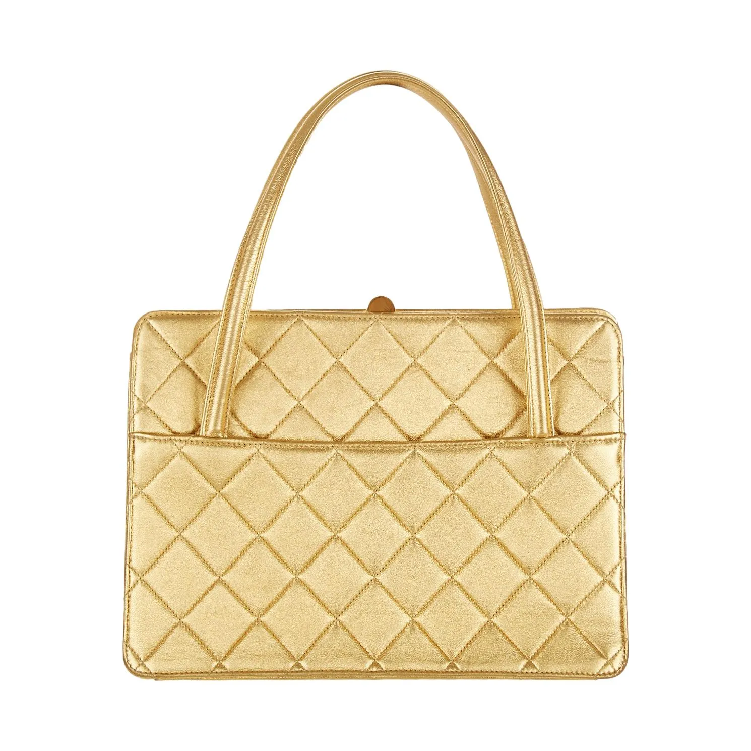 Chanel Gold Quilted Mini Bag