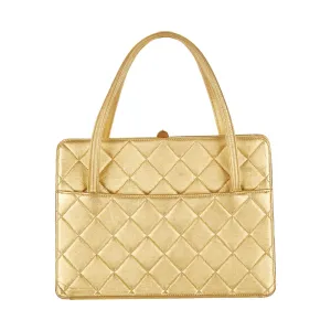 Chanel Gold Quilted Mini Bag