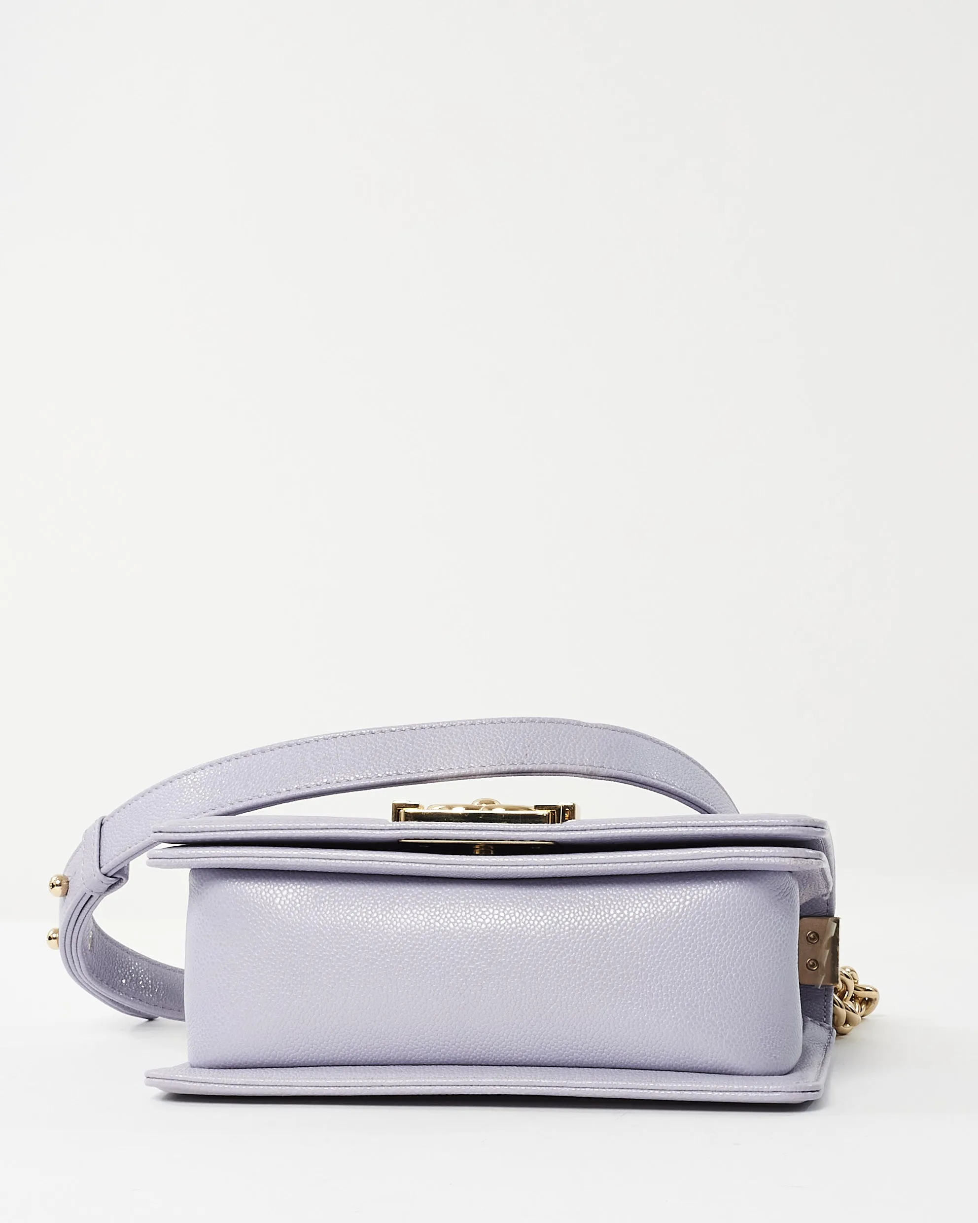 Chanel Lavender Caviar Leather Small Boy Bag CPHW