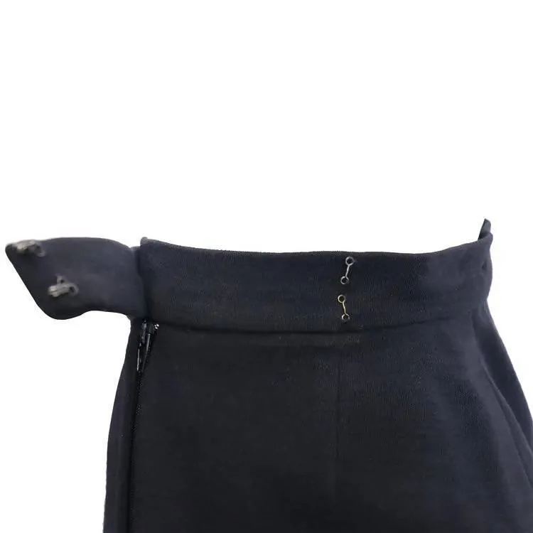 CHANEL Navy Blue Double Knit Jacket and Skirt Set | Size EU 40