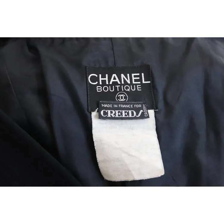 CHANEL Navy Blue Double Knit Jacket and Skirt Set | Size EU 40