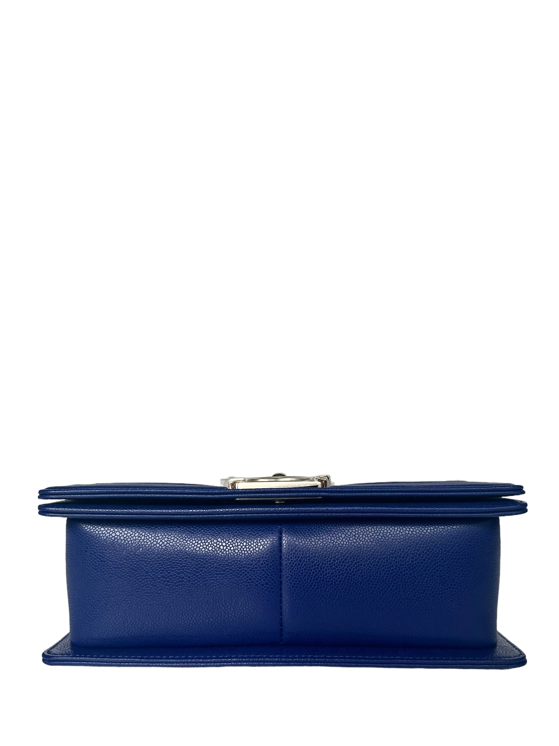 Chanel NEW Cobalt Blue Caviar Leather Quilted Medium Boy Bag