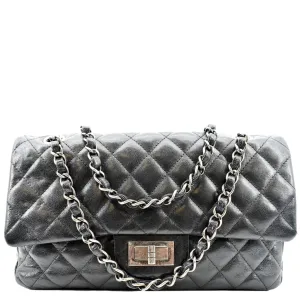 CHANEL Reissue Flap Leather Shoulder Bag Black