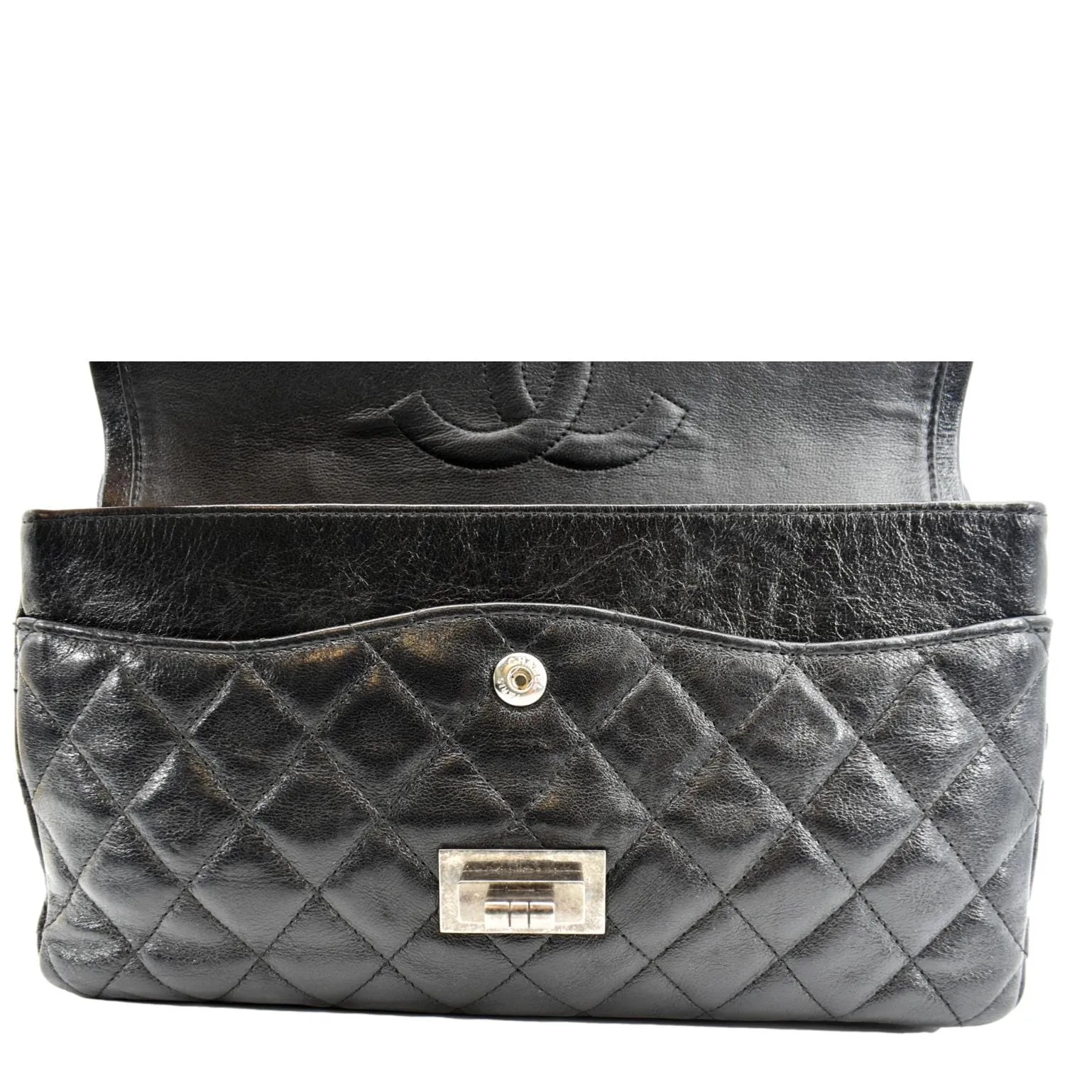CHANEL Reissue Flap Leather Shoulder Bag Black