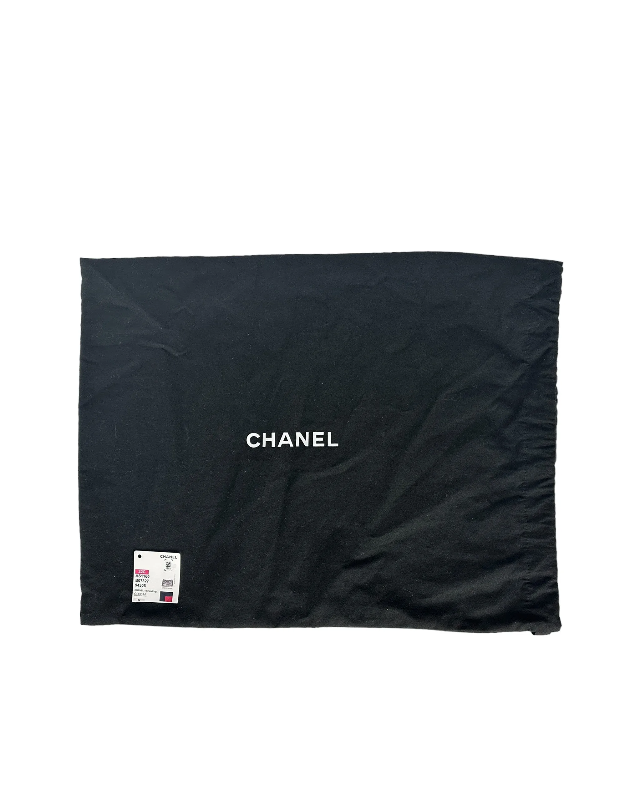 Chanel Silvertone Black Lambskin Quilted Medium 19 Bag