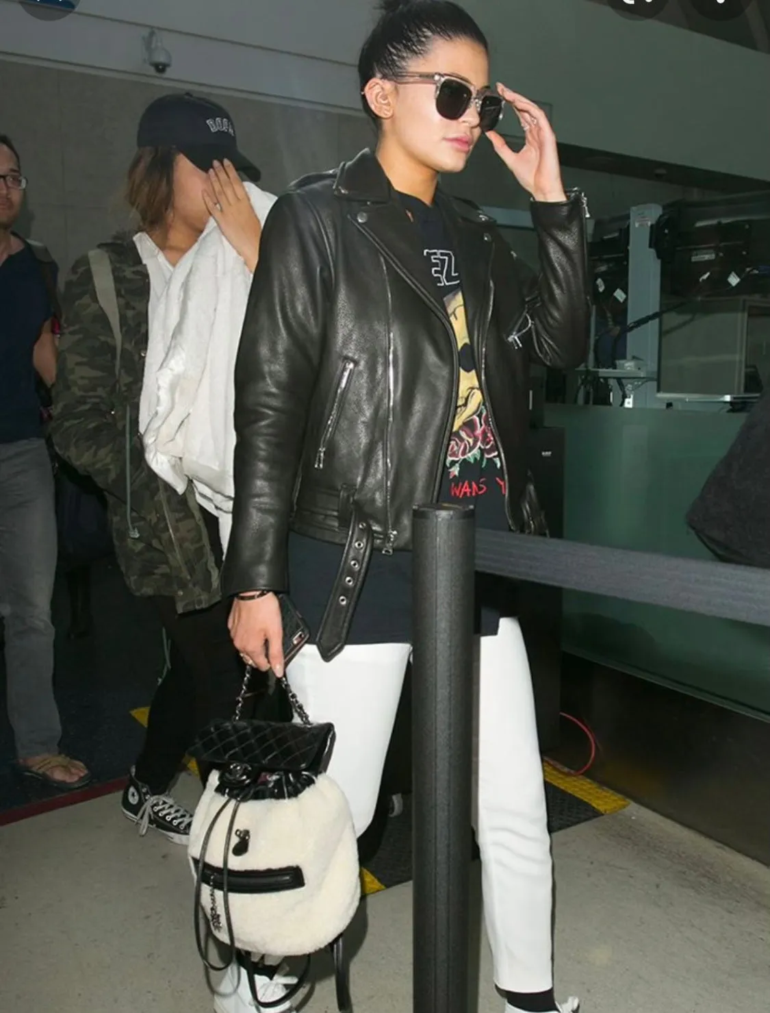 Chanel Small Mountain Backpack Cream Shearling & Black Quilted Leather Bag