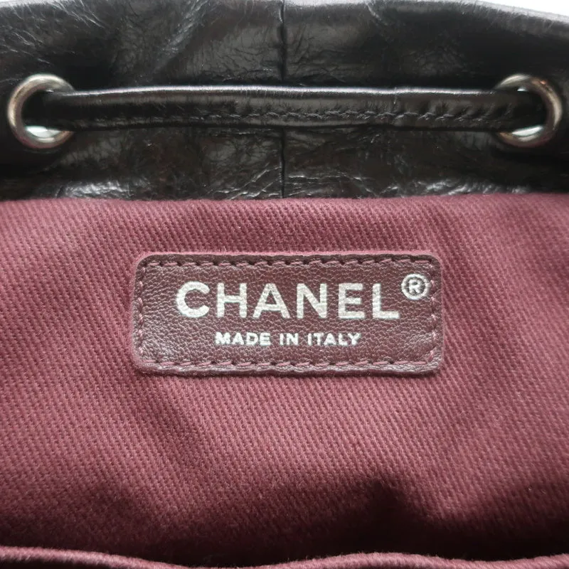 Chanel Small Mountain Backpack Cream Shearling & Black Quilted Leather Bag