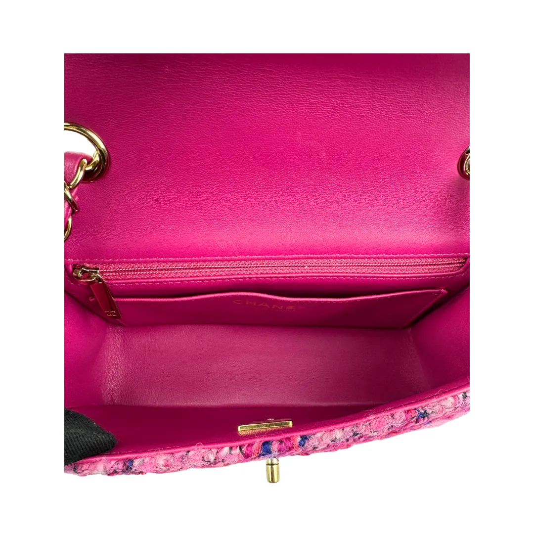Chanel Tweed Quilted Flap Bag