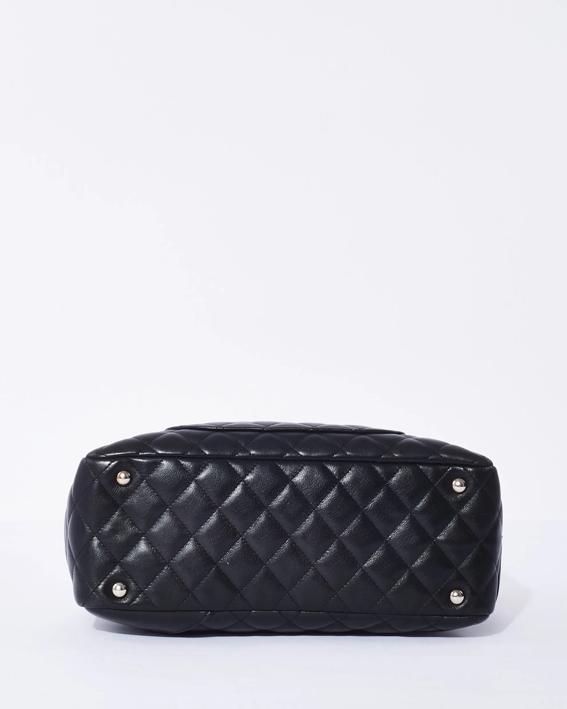 Chanel Vintage Black Leather Cambon Shoulder Bag