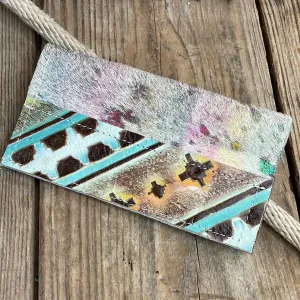 Checkbook Cover - Rainbow w/ Aurora Navajo