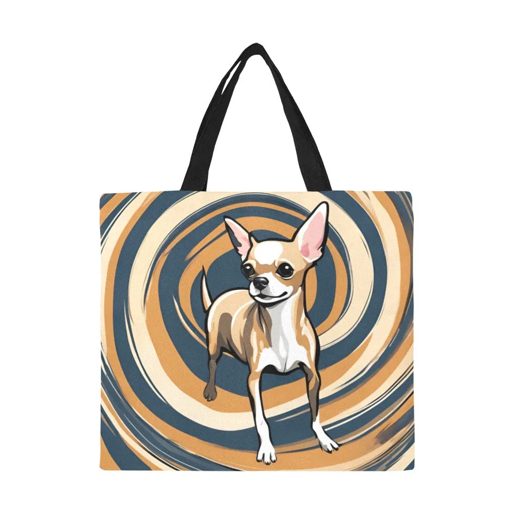 Chihuahua Canvas Tote Bag - Swirl