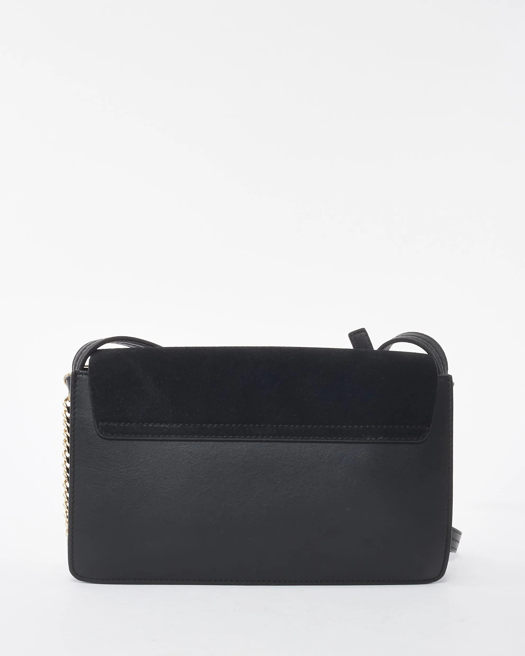 Chloé Black Suede & Leather Faye Crossbody Bag