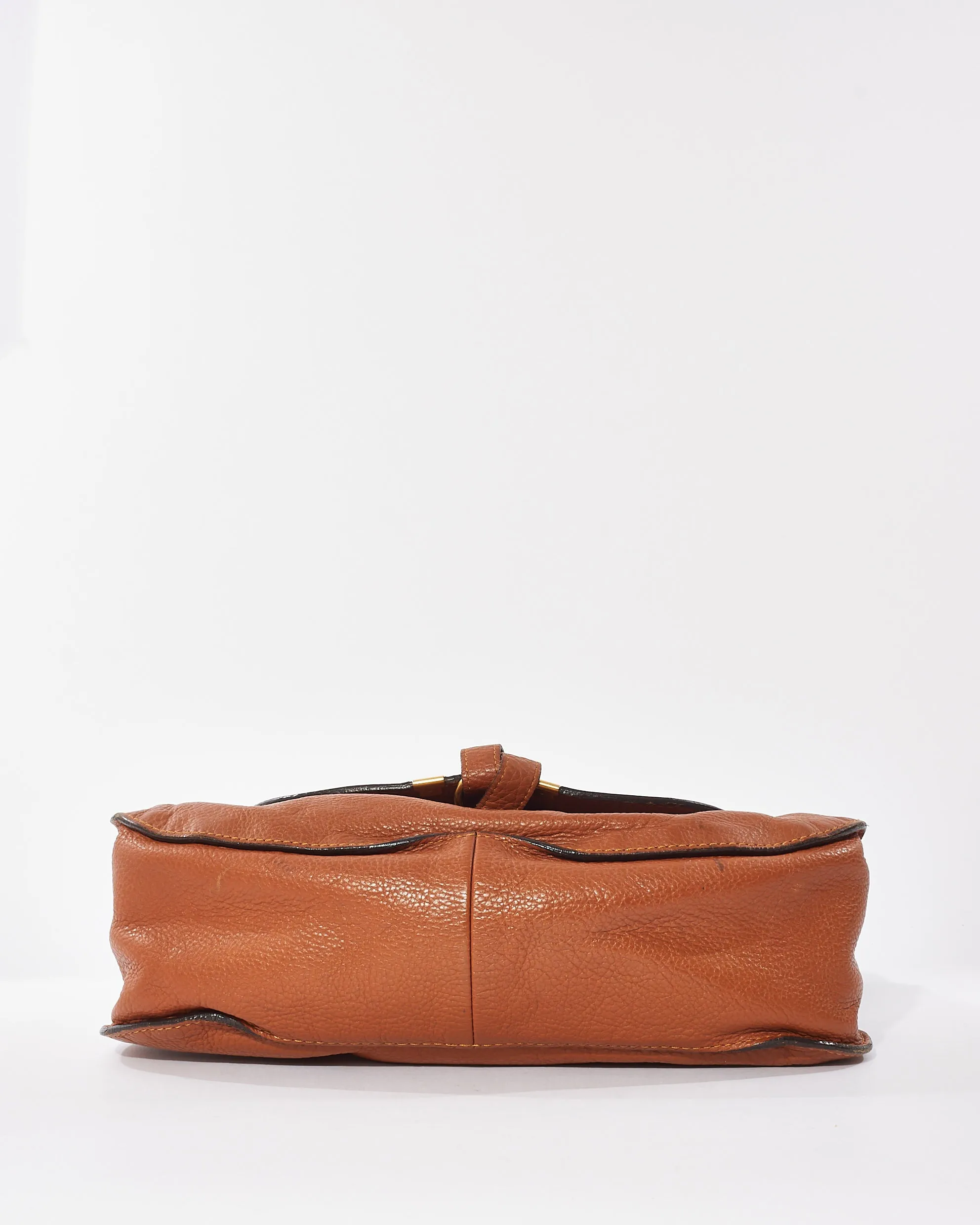Chloé Tan Leather Marcie Double Carry Bag