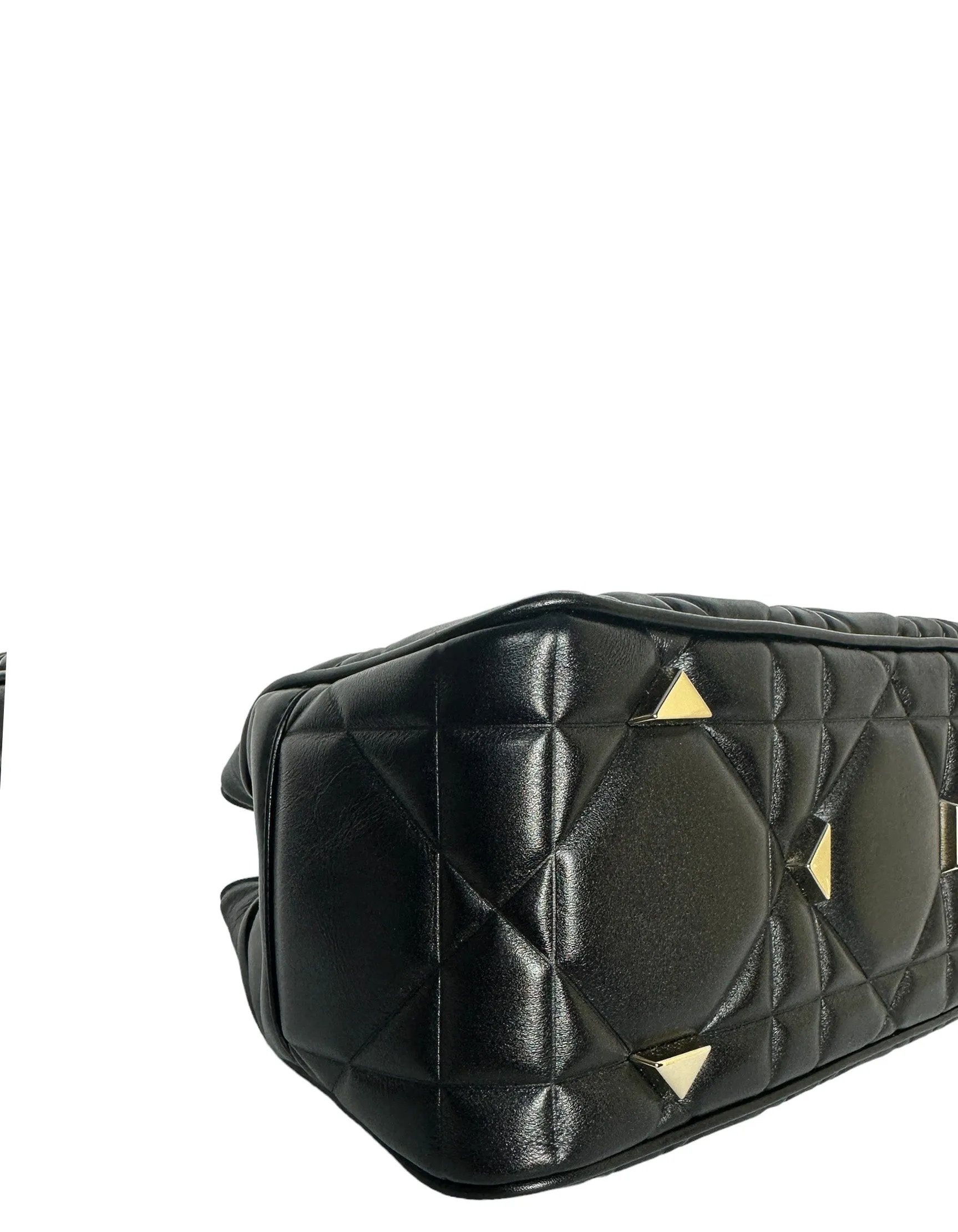 Christian Dior Black Leather Cannage Quilted The Lady 95.22 Bag