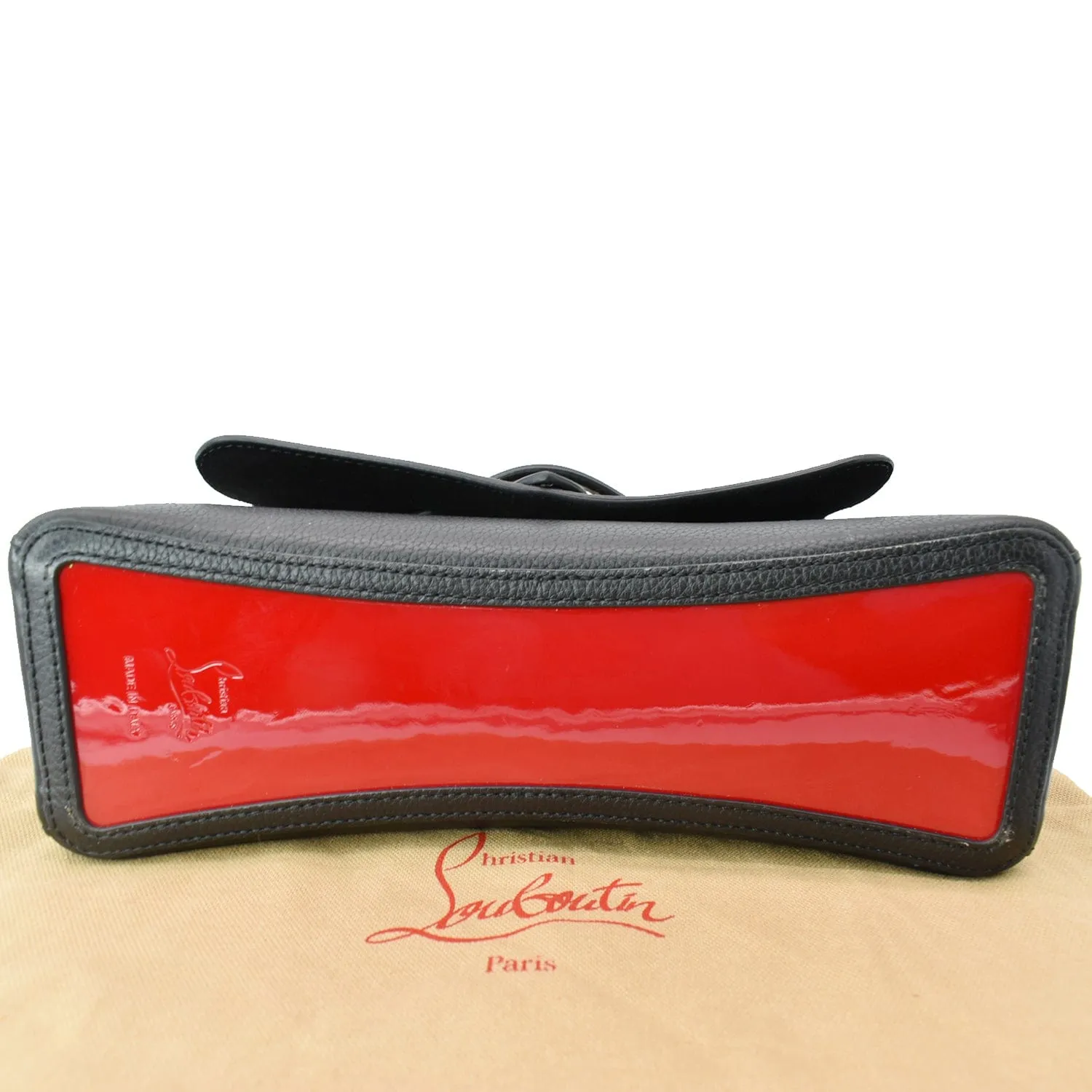 CHRISTIAN LOUBOUTIN Pebbled Small Rubylou Shoulder Bag Black