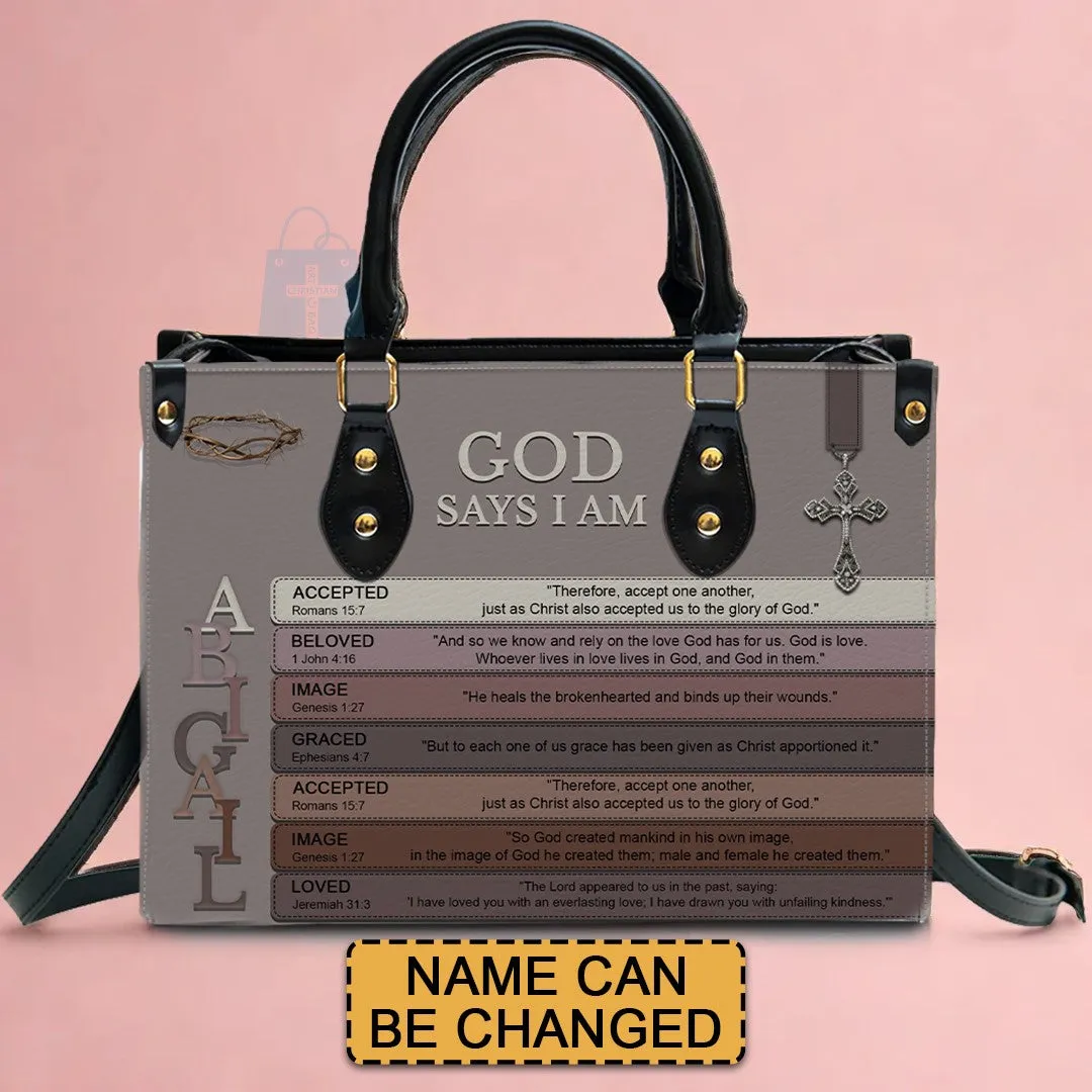 CHRISTIANARTBAG Handbag - Uncover the sacred meaning of your name - Personalized Leather Handbag, CABBBCV03030624.