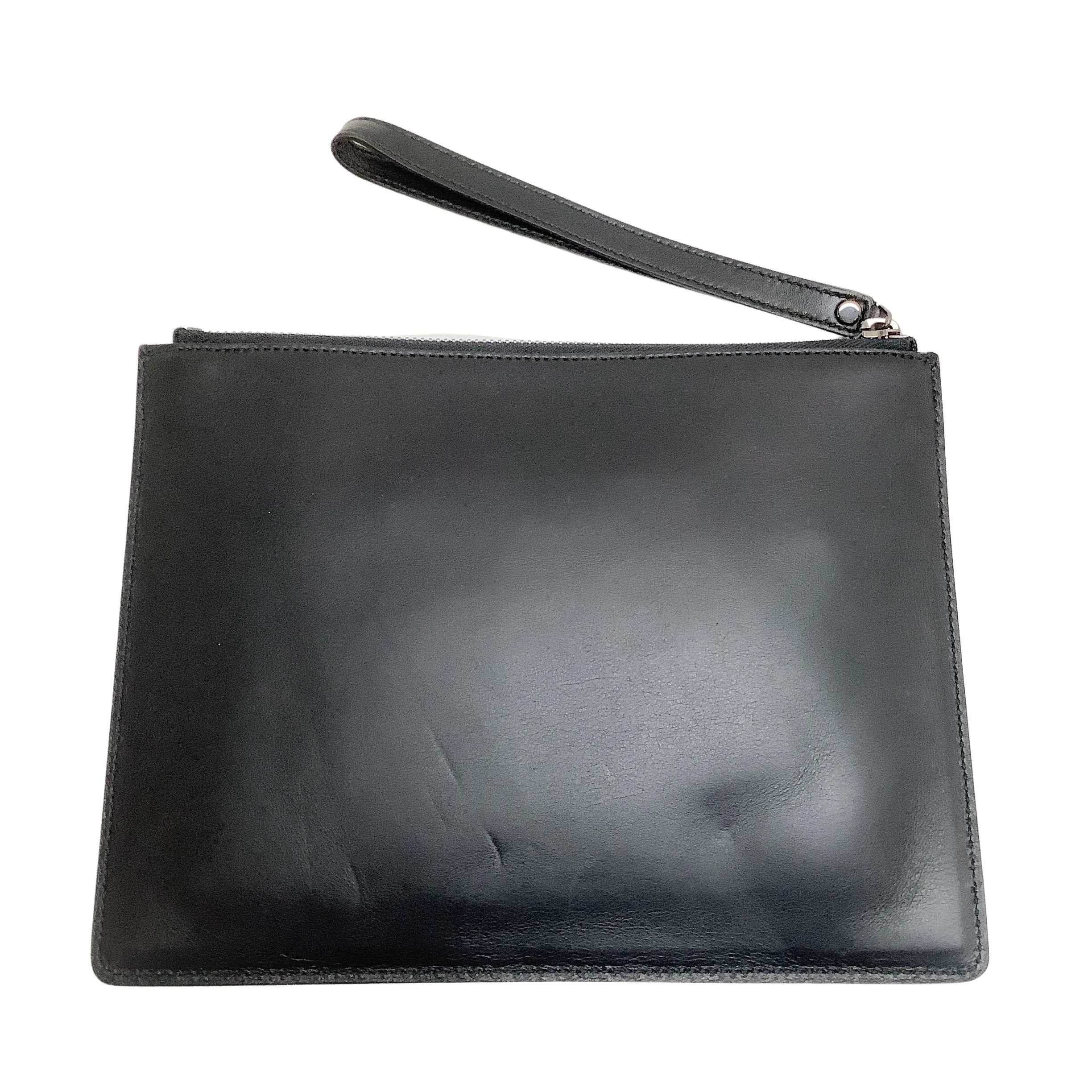 Christopher Kane Black Red Wristlet with Iridescent Heart