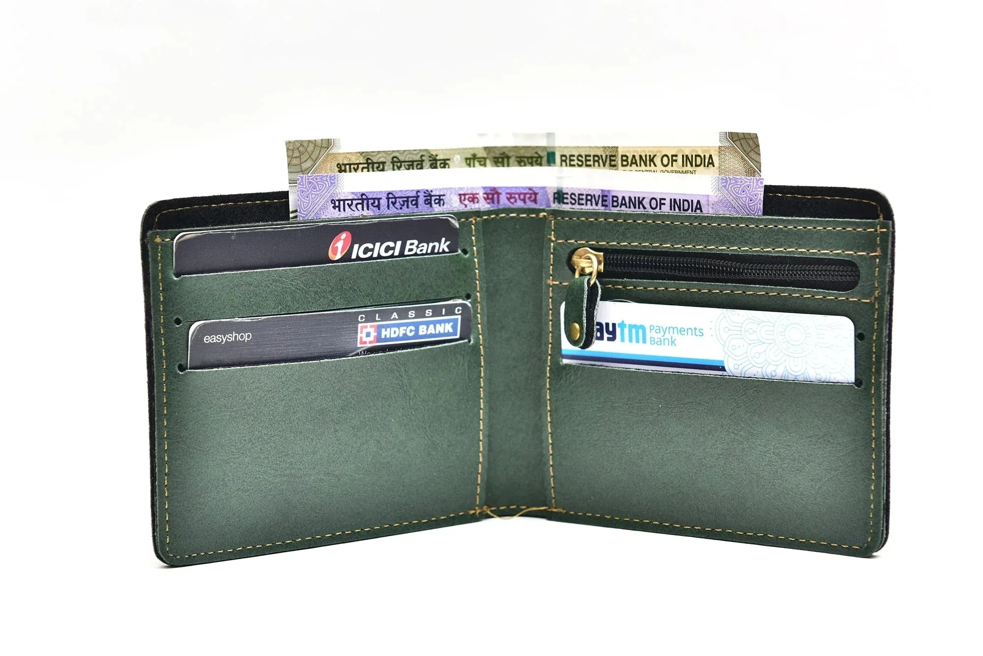 Classy Leather Customized Men's Combo (3 pcs) - Green