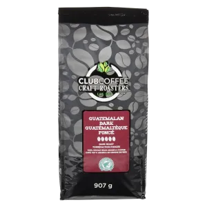 Club Coffee Craft Roasters | Guatemalan Dark - Whole Bean Bag - Case of 8 x 2 LB Bags