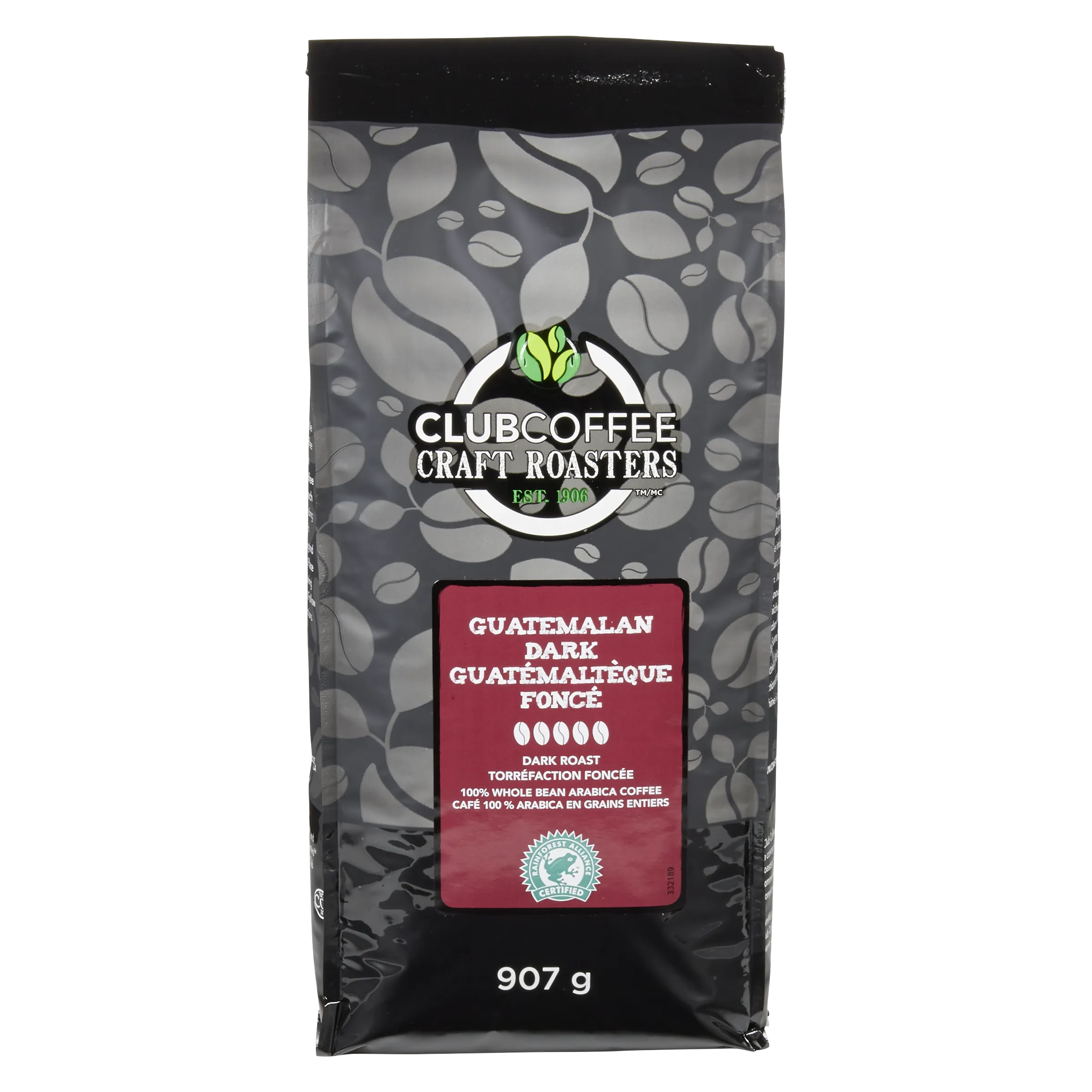 Club Coffee Craft Roasters | Guatemalan Dark - Whole Bean Bag - Case of 8 x 2 LB Bags