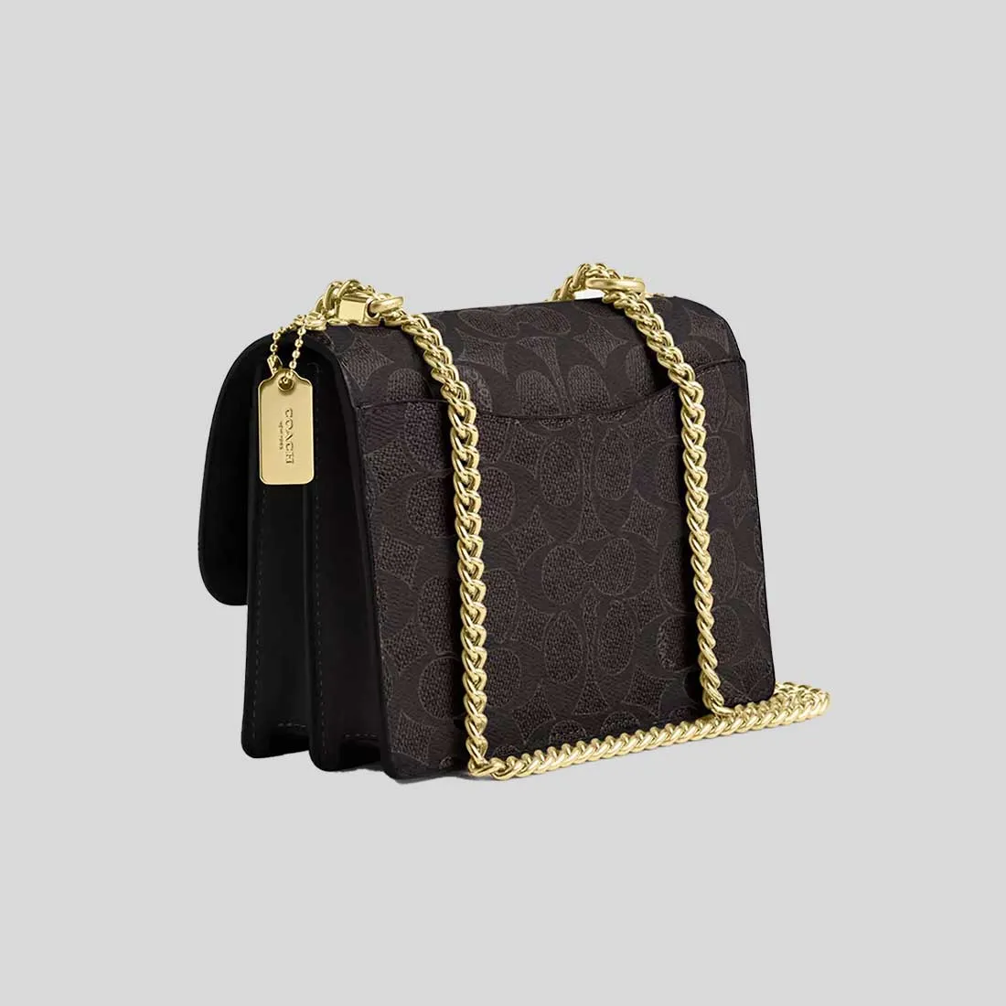 COACH Mini Klare Crossbody Bag In Signature Canvas Walnut/Black RB-CW206