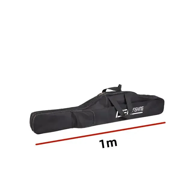 Collapsible Fishing Rod Bags, Double Layer, Large Capacity, 420D Oxford Cloth, Sea Fishing Tackle, Foldable Package, 1m, 1.5m