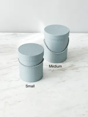 Colored Round Flower Box With Rope And Lid