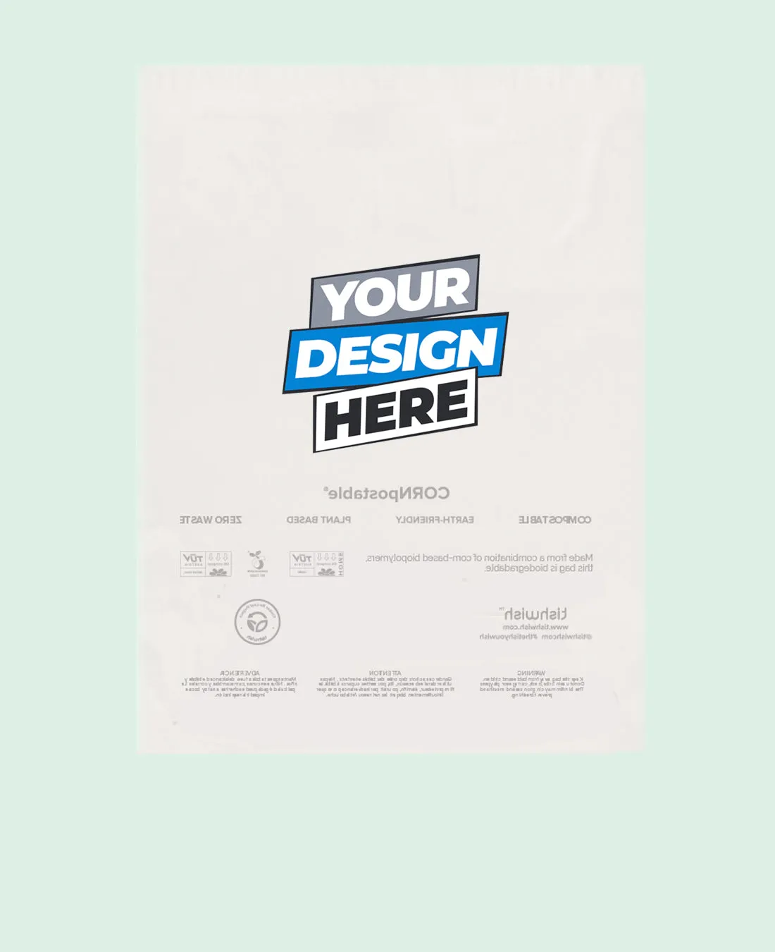 Custom Compostable Garment Bags - Tishwish