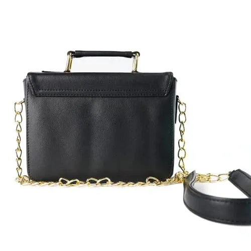 Customized Women's Buttoned Leather Bag   Mini Make up Kit - Black Wine
