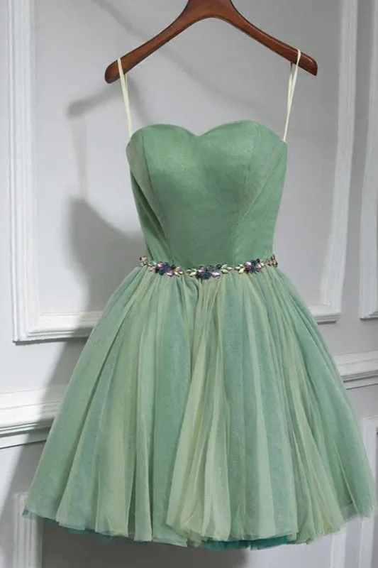 Cute Sweetheart Neck A-Line Classy Homecoming Dresses