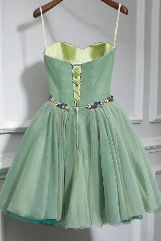 Cute Sweetheart Neck A-Line Classy Homecoming Dresses
