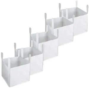 Deco Express Garden Waste Bags - Heavy Duty Bags - White 1.5T - 5 Pack