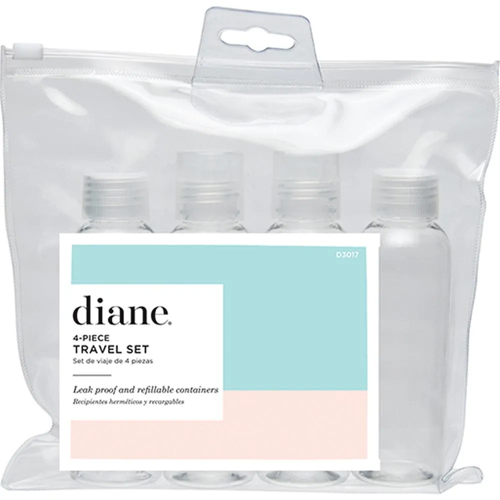Diane Travel Set - Clear Bottles / 4 Piece